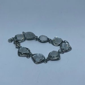 Silver rhinestone bracelet